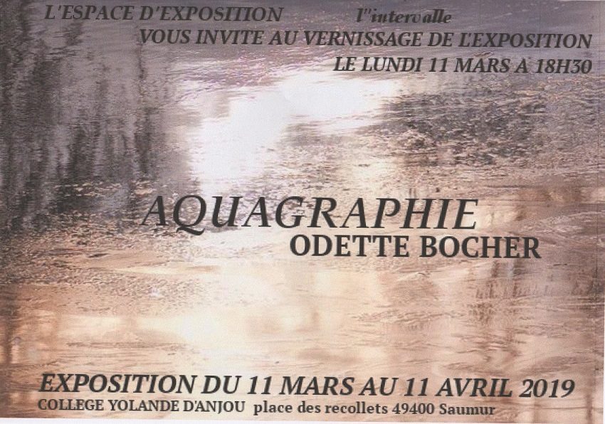 Vernissage de l’exposition « AQUAGRAPHIE » d’Odette Bocher