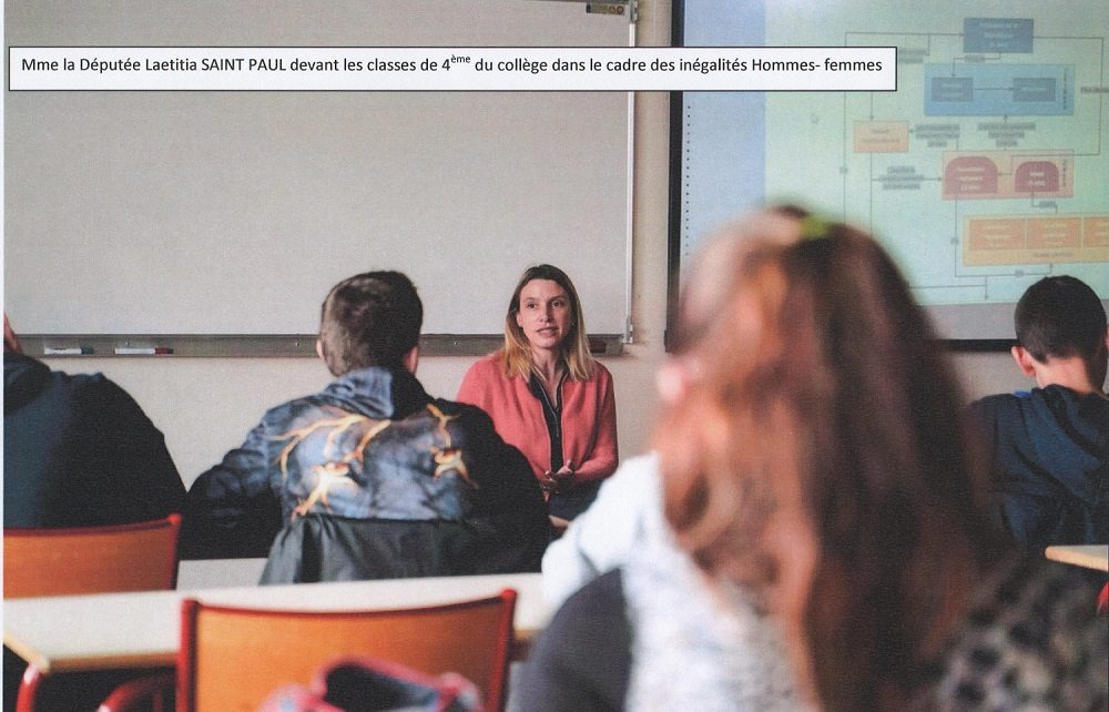 Mme la Députée Laetitia SAINT PAUL au Collège Yolande d’Anjou