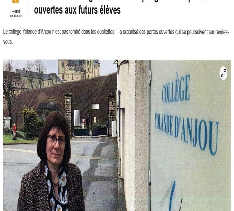 Le Collège YOLANDE D’ANJOU dans la presse